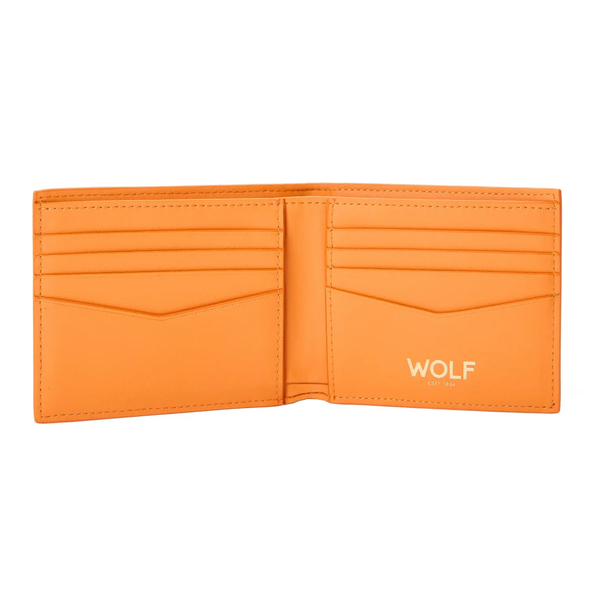 Wolf Signature Vegan Collection Orange Billfold Wallet - Image 4