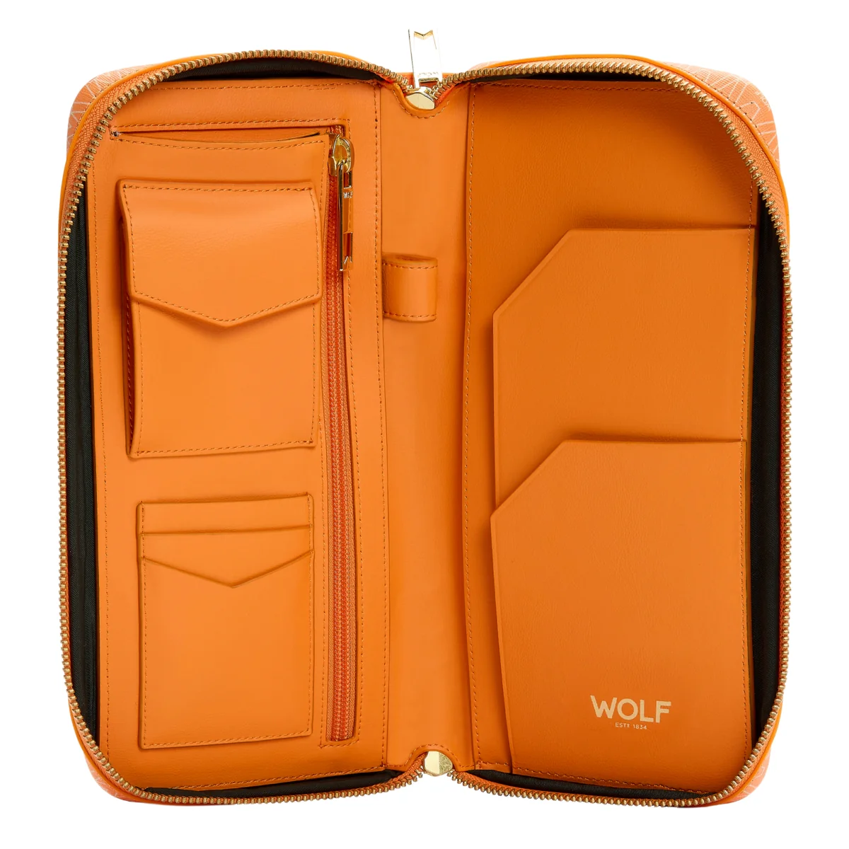 WOLF Signature Vegan Collection Orange Travel Case - Image 5