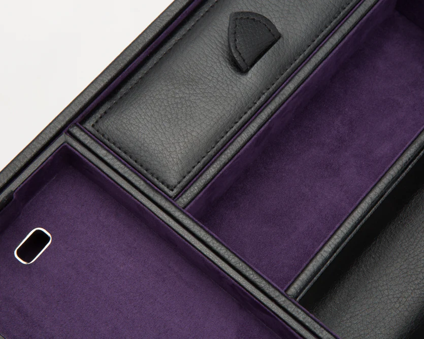 WOLF Valet Tray With Cuff Blake Black Purple - Image 4