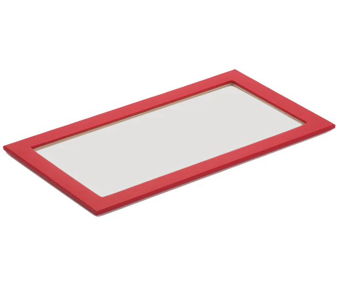 Wolf Vault Glass Lid Red