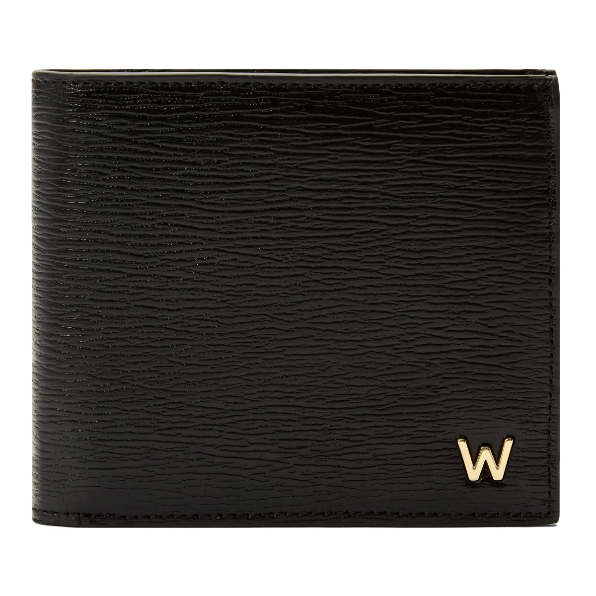 Wolf W Collection Leather Black Billfold Coin Wallet