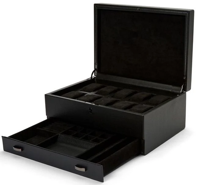 WOLF Watch Box British Racing Black 10pc Storage - Image 2