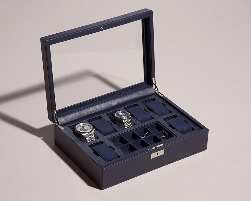 WOLF Watch Box Howard Navy - Image 4