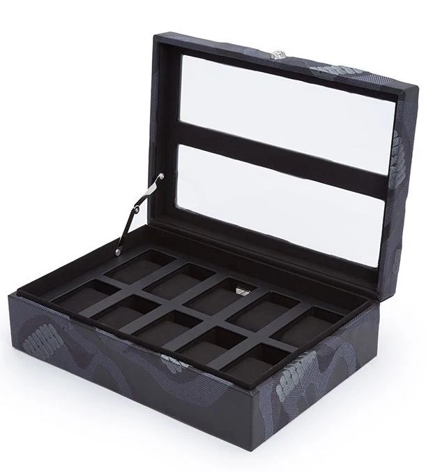 WOLF Watch Box Memento Mori 10 Piece Black