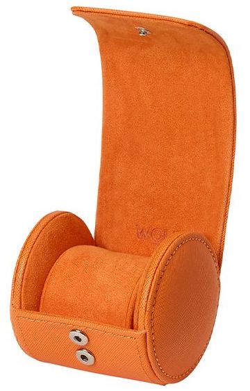 WOLF Watch Roll Black Tutti Frutti Orange D