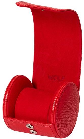 WOLF Watch Roll Black Tutti Frutti Red D