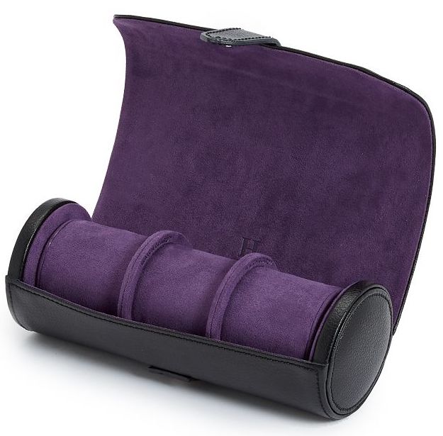 WOLF Watch Roll Heritage Black Purple