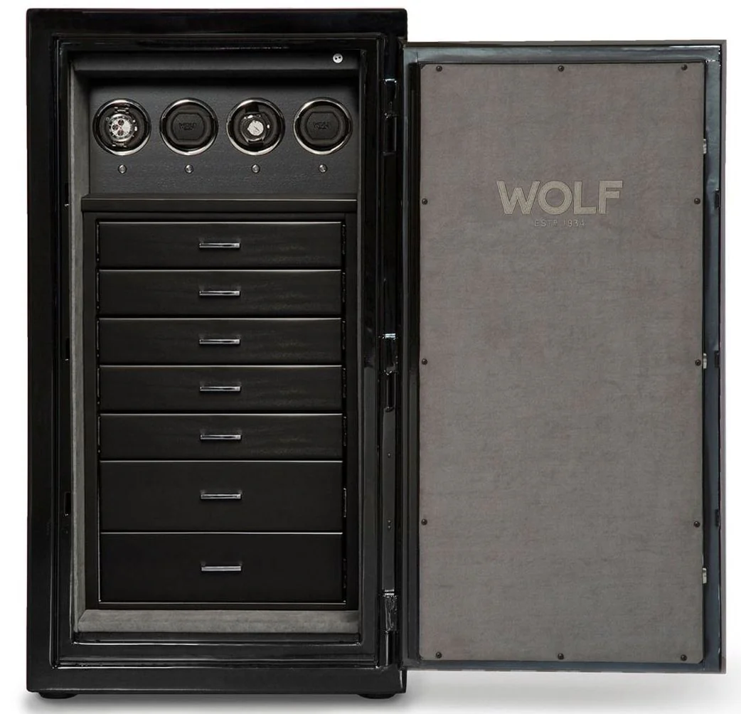 WOLF Watch Safe Atlas 4 Piece Onyx