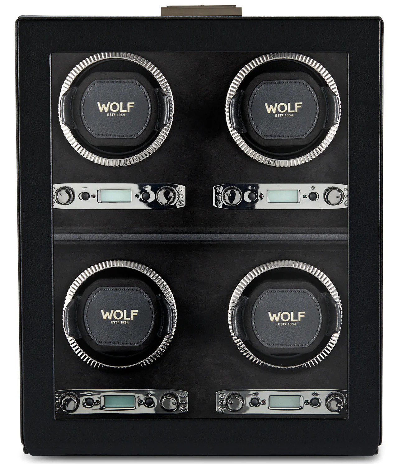 WOLF Watch Winder British Racing Black 4pc - Image 3