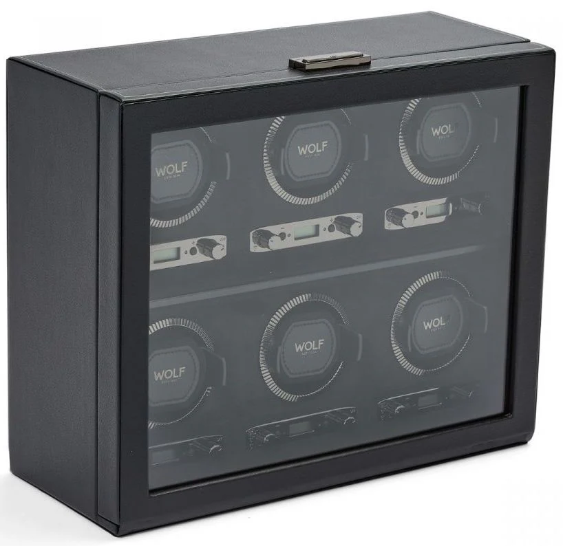 WOLF Watch Winder British Racing Black 6pc - Image 2