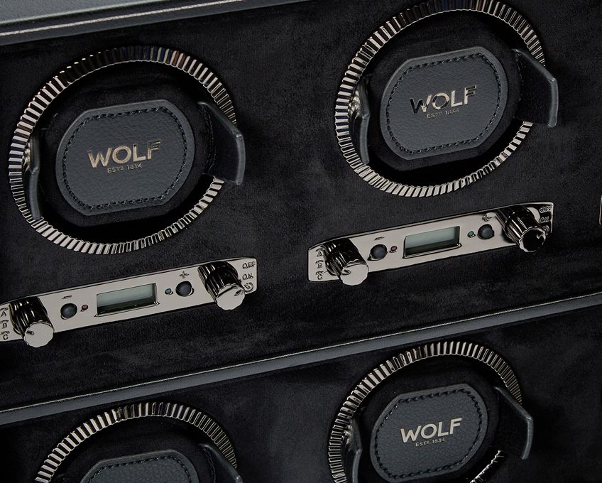 WOLF Watch Winder British Racing Black 6pc - Image 3