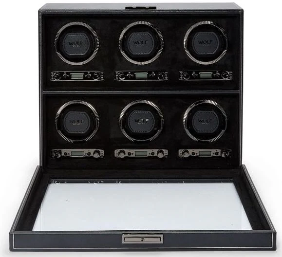 WOLF Watch Winder British Racing Black 6pc - Image 4