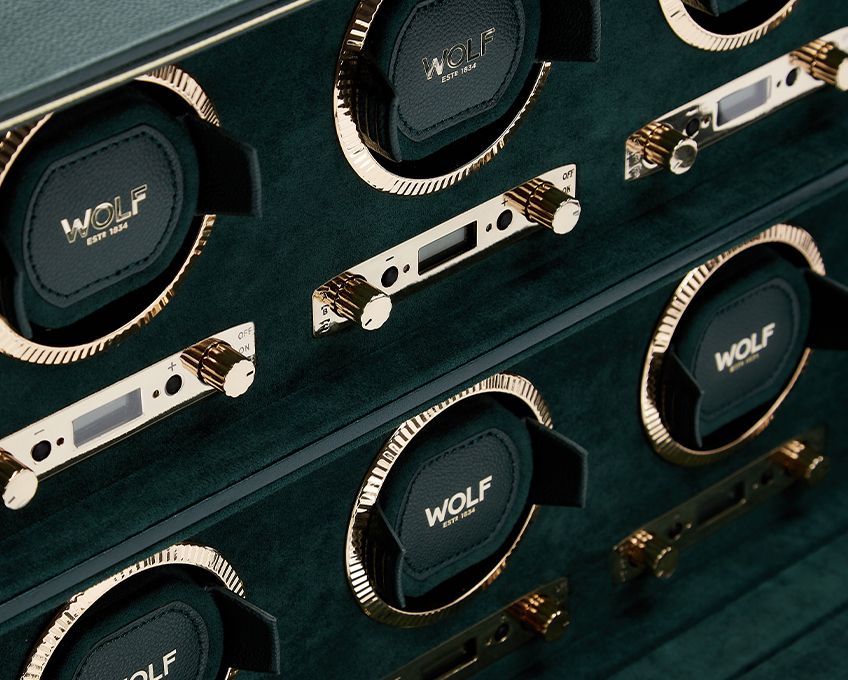 WOLF Watch Winder British Racing Green 8 Piece - Image 3