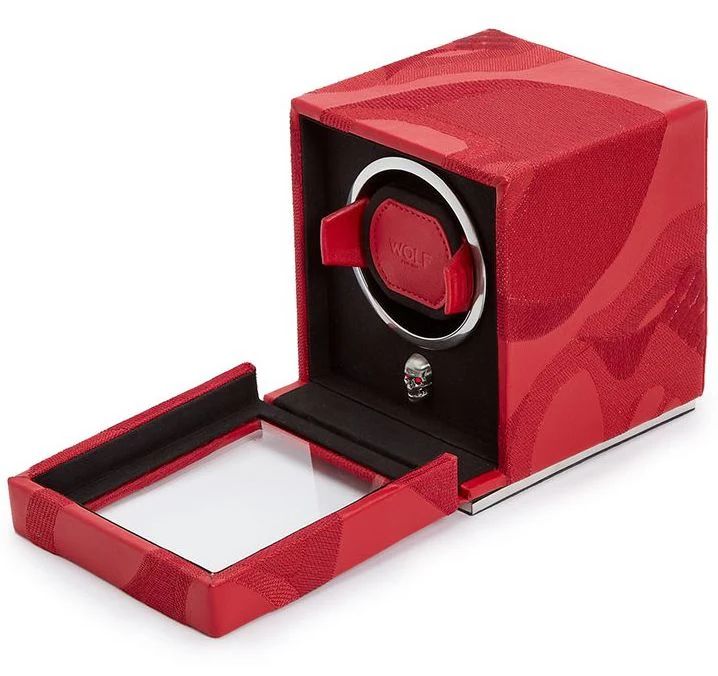 WOLF Watch Winder Cub Memento Mori Red