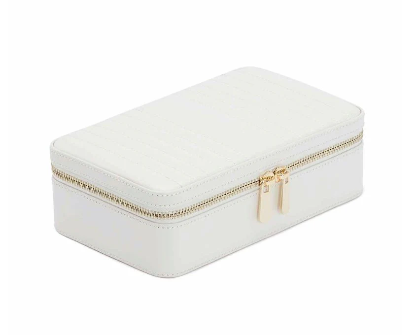 WOLF Jewellery Case Maria Zip Medium White - Image 2