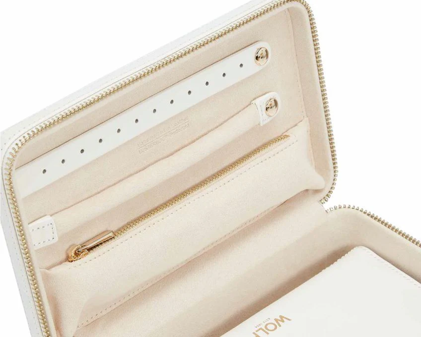 WOLF Jewellery Case Maria Zip Medium White - Image 3