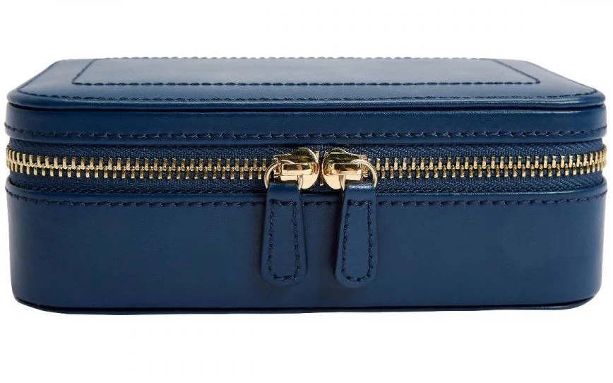WOLF Jewellery Case Sophia Zip Case Indigo - Image 3