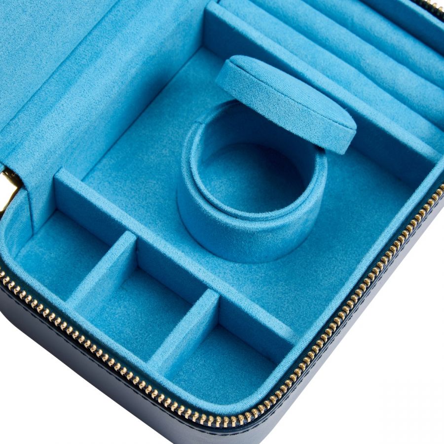 WOLF Jewellery Case Sophia Zip Case Indigo - Image 4