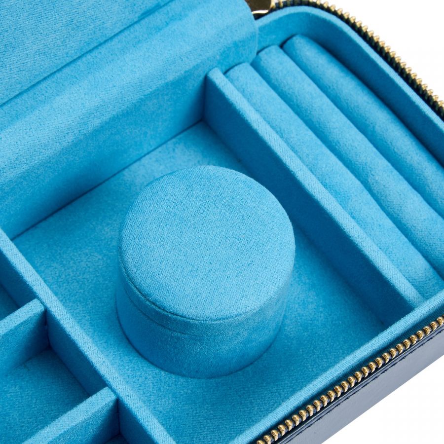 WOLF Jewellery Case Sophia Zip Case Indigo - Image 5