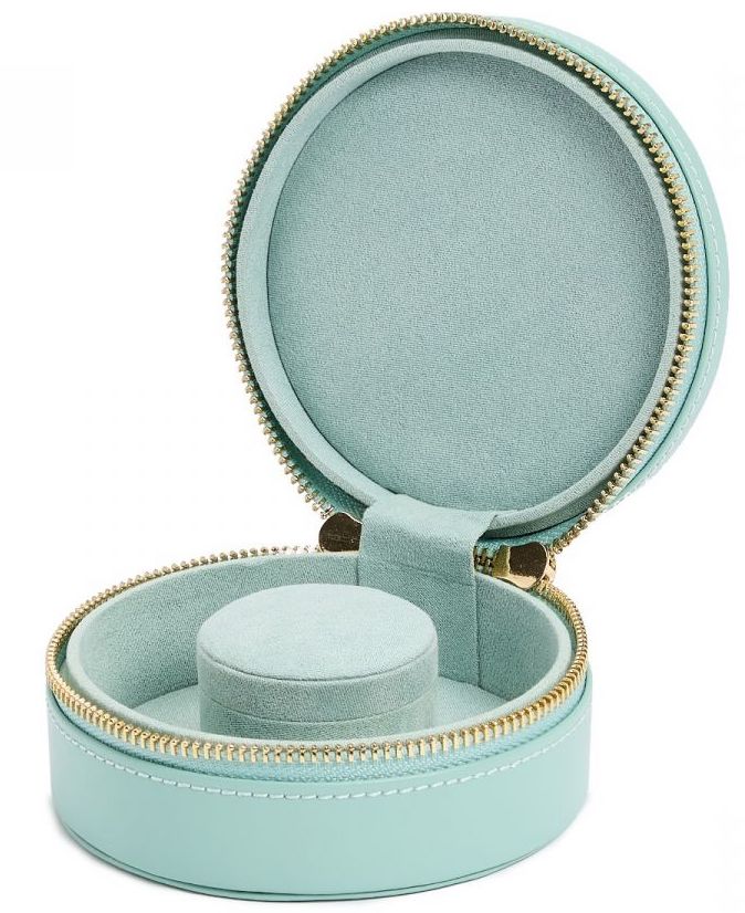 WOLF Jewellery Case Sophia Round Zip Case Jade