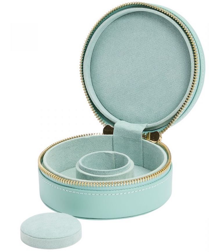 WOLF Jewellery Case Sophia Round Zip Case Jade - Image 2