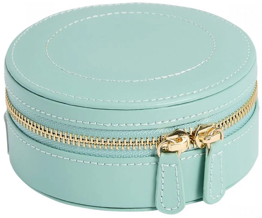WOLF Jewellery Case Sophia Round Zip Case Jade - Image 4