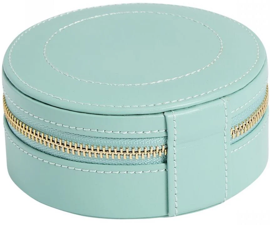 WOLF Jewellery Case Sophia Round Zip Case Jade - Image 5