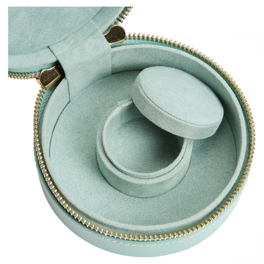 WOLF Jewellery Case Sophia Round Zip Case Jade - Image 6