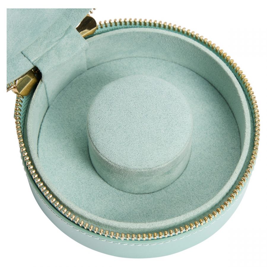WOLF Jewellery Case Sophia Round Zip Case Jade - Image 7