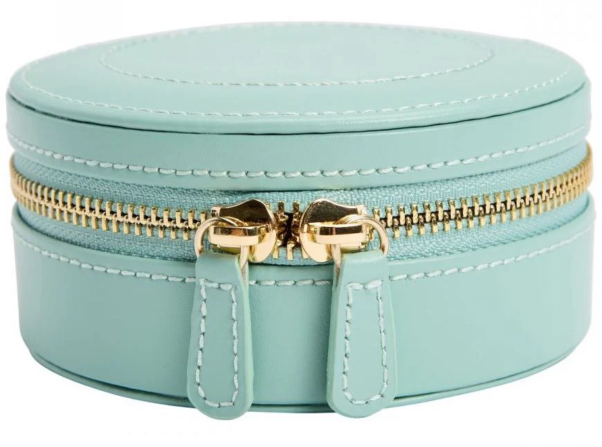 WOLF Jewellery Case Sophia Round Zip Case Jade - Image 8