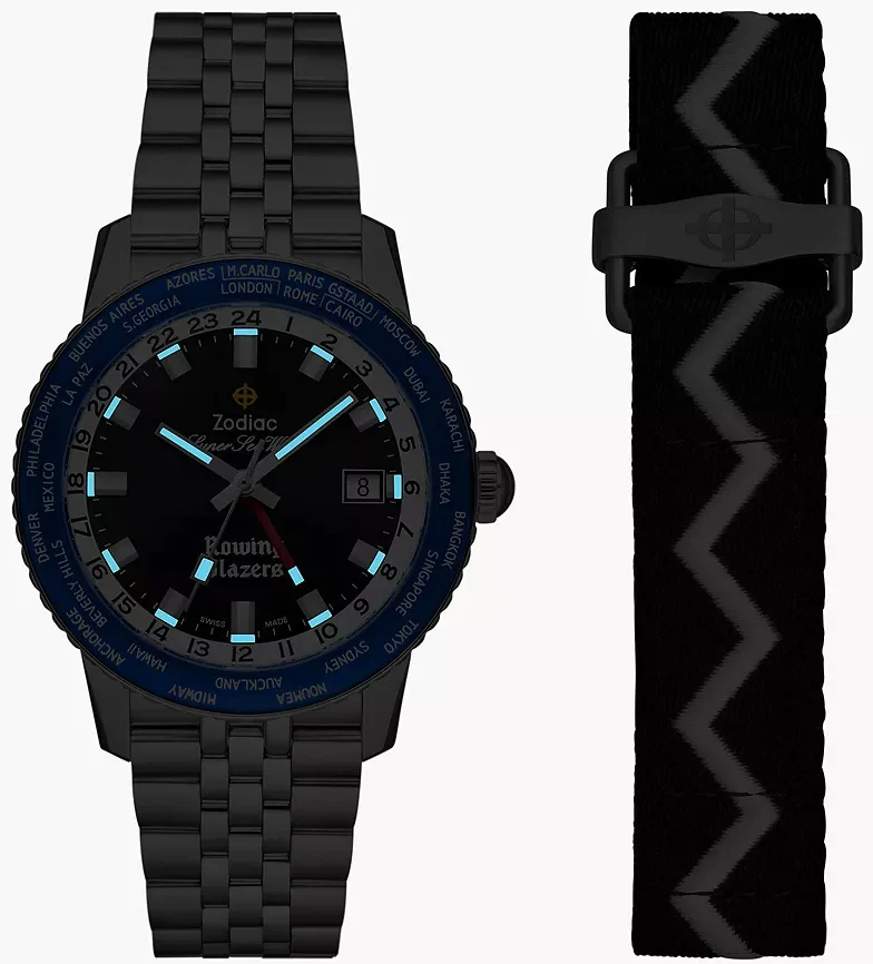 Zodiac Rowing Blazers Super Sea Wolf GMT World Time Watch - Image 2